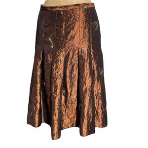 Peserico Embroidered Pleated Skirt